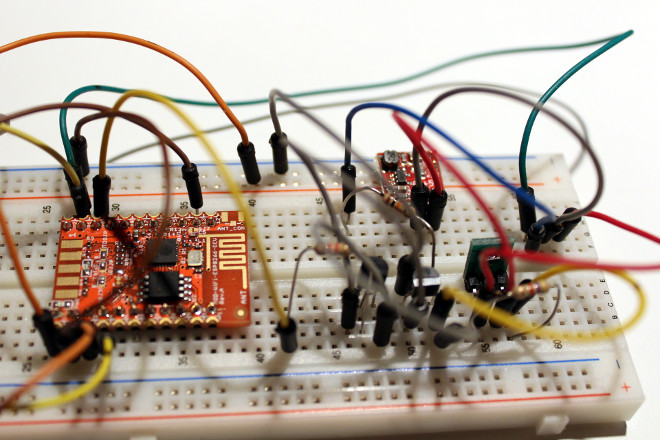 Smartplug on a breadboard